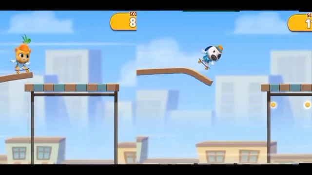 My talking Tom friends - my talking hank vs talking Ginger sky skater смотреть онлайн