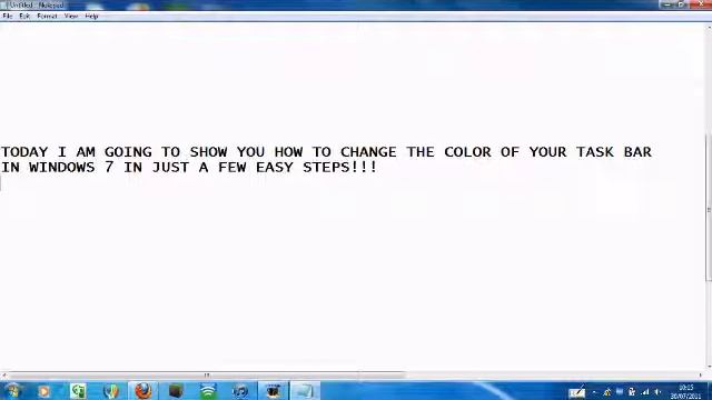 How to chane the color of your task bar windows 7 смотреть онлайн