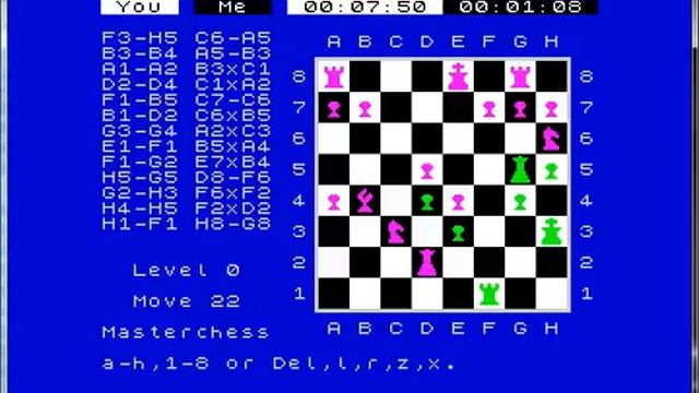 Chess - Timex Sinclair 2068 - emulador ZEsarUX 5.0 - testeado Windows 7 x64 смотреть онлайн