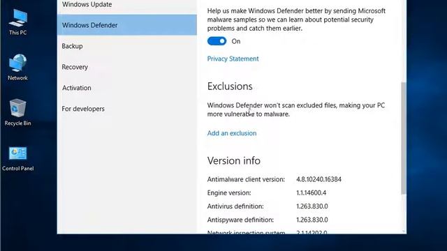 Add exclusion list of anti-virus - Win 10 english смотреть онлайн