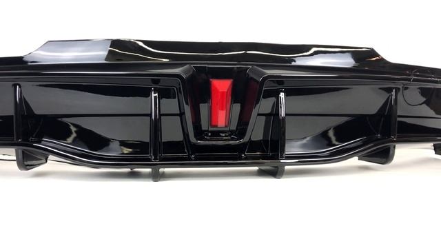 Autunik.com - For Tesla Model Y Gloss Black Rear Diffuser w/ LED Light te18 смотреть онлайн