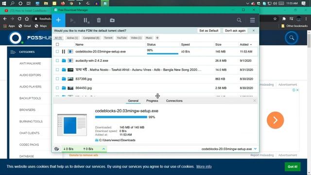 How to Install Codeblocks IDE on Windows 10 with Compilers ( GCC , G++)(C\C++).bangla. смотреть онлайн