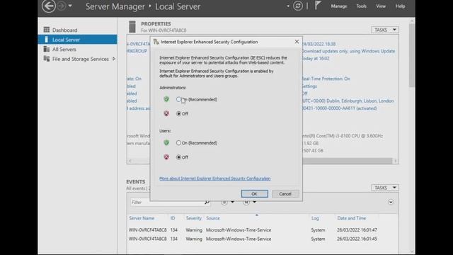 Update Windows e habilitando o browser no Windows server 2019 смотреть онлайн