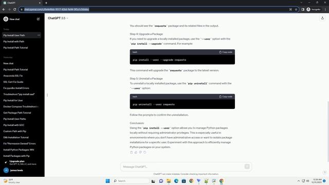pip install user path смотреть онлайн