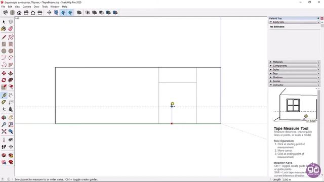 4-3 Creating doors and windows openings (SketchUp Tutorials) смотреть онлайн