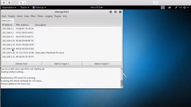 COMP9337-2-Create sniff connection by Ettercap смотреть онлайн