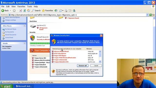 Microsoft Antivirus 2013 - fake one. Removal guide смотреть онлайн