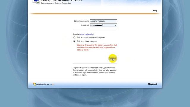 Terminal Server Access Tutorial смотреть онлайн