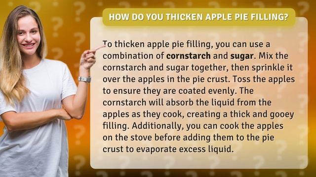 How do you thicken apple pie filling? смотреть онлайн