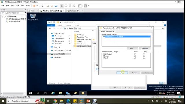 6. MCSA 2016 | How To Configure AD Group and Share Permission смотреть онлайн