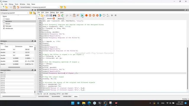 DSP Lab Run code on Octave "Code In Description" смотреть онлайн