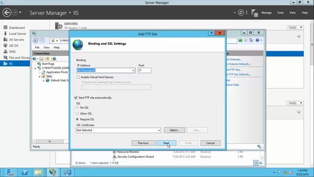 DNS Record, FTP Site, Web Site (Windows server 2012) смотреть онлайн