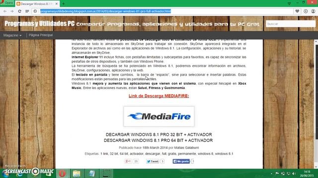 DESCARGAR WINDOWS 8.1 PRO + ACTIVADOR 2015_06 смотреть онлайн
