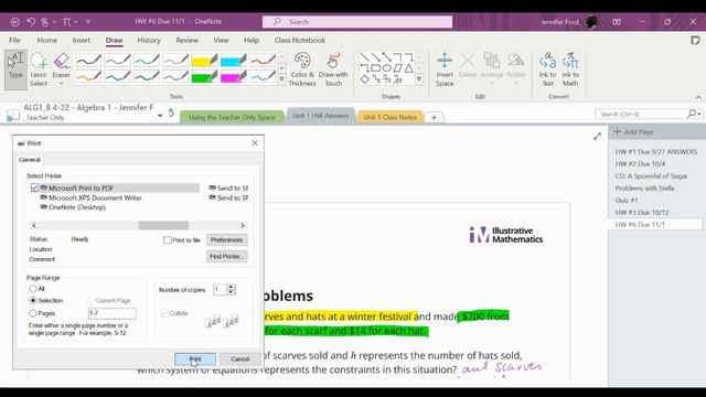 How to print to .pdf from OneNote смотреть онлайн