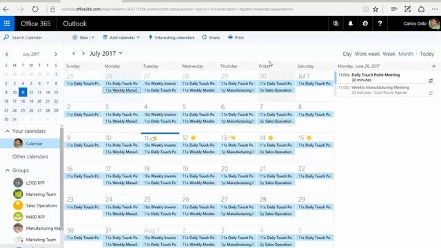 Using the Calendar Quick Peek to help your Work Day in Microsoft Office 365 смотреть онлайн
