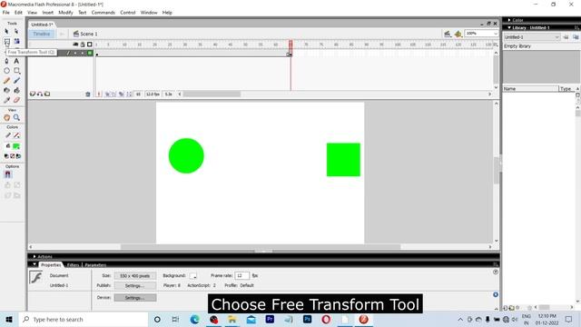 Shape Tween in macromedia flash 8 || Macromedia Flash 8 Tutorial смотреть онлайн