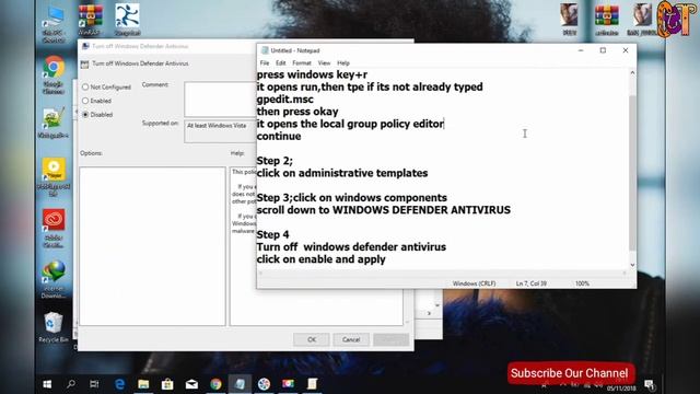How to Disable windows defender in Windows 10 | CTT смотреть онлайн