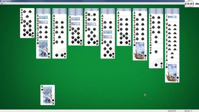 Lets Play PC, Windows Spider Solitär, 1203 Punkte, 97 Spielzüge смотреть онлайн