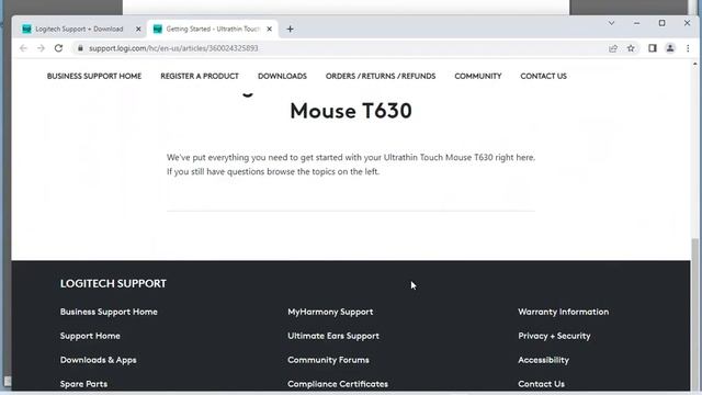 Download Logitech Ultrathin Touch Mouse T630 Driver for Windows 11/10/8/7 смотреть онлайн