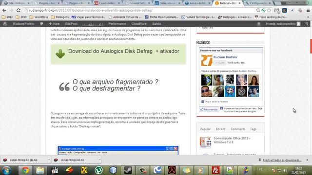 Serie : Como deixar seu pc mais rapido - Usando Auslogics Disk Defrag - Segundo Vídeo смотреть онлайн