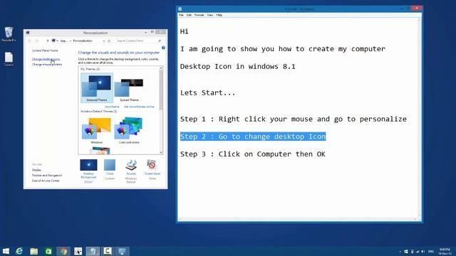 How to create my computer icon on desktop in windows 8.1 смотреть онлайн
