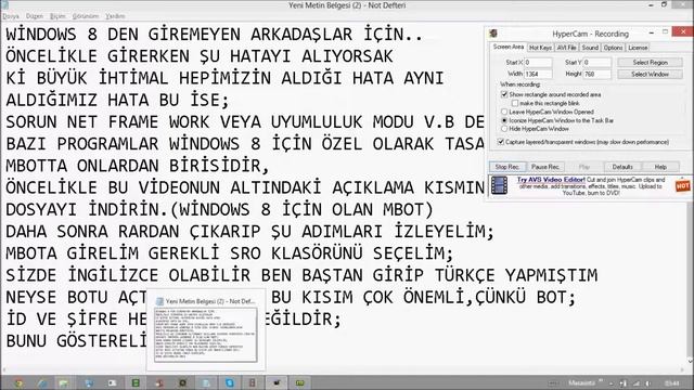 Silkroad Mbot windows 8 hatası ve çözümü смотреть онлайн
