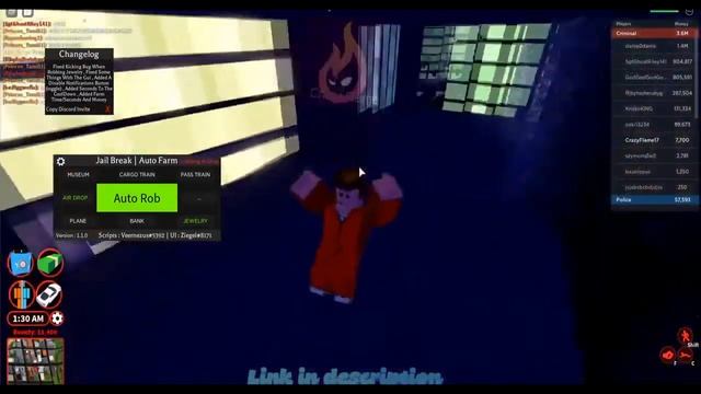 ROBLOX JAILBREAK HACK 👍 JAILBREAK MONEY HACK SCRIPT 🔥 AUTOFARM, AUTO ROB ✅ смотреть онлайн