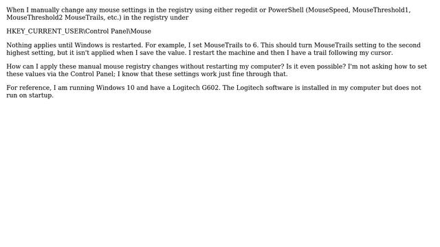 Windows 10 applying registry mouse settings (2 Solutions!!) смотреть онлайн