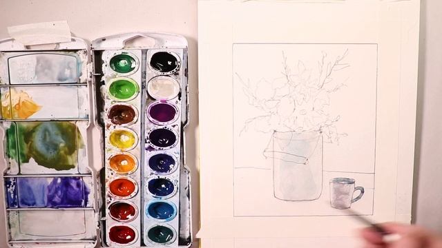 WATERCOLOR IN 5 - Flowers in a Vase with Chris Petri смотреть онлайн