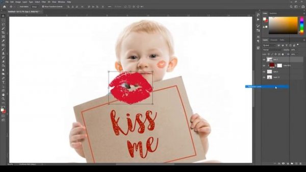 Lipstick Kiss Overlay Application