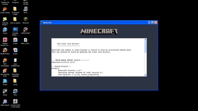 Solucion al error Bad Video Card Drivers - Minecraft смотреть онлайн
