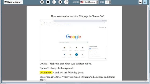 Customize the New Tab page in Chrome 70 смотреть онлайн