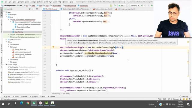 android project English learning app #5 | custom action bar| drawer customization смотреть онлайн