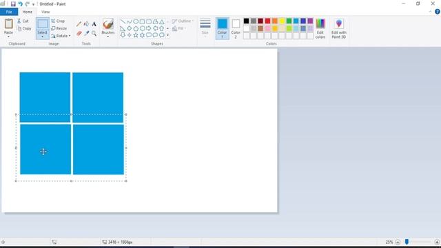 How to Draw Windows 11 Logo using MS Paint. смотреть онлайн
