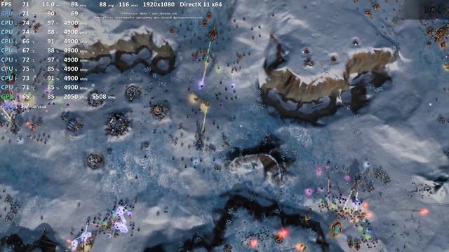 Ashes of the Singularity [1080p + DX11 + Standart] GPU Test [7700K + GTX1080] смотреть онлайн