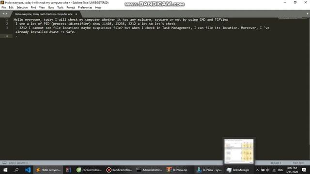 Check my computer whether it has any malware, spyware or not by using CMD and TCPView смотреть онлайн