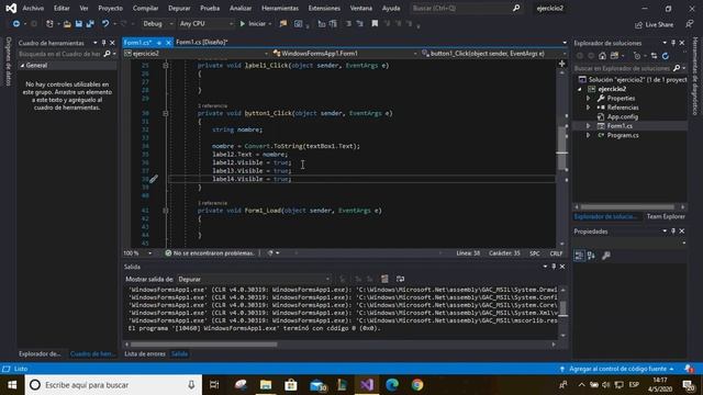 Vídeo de ejercicios de formularios(windows forms) en visual(C#) смотреть онлайн