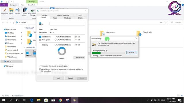 Increase storage Space in Windows 10,8,7,XP,etc Telugu смотреть онлайн