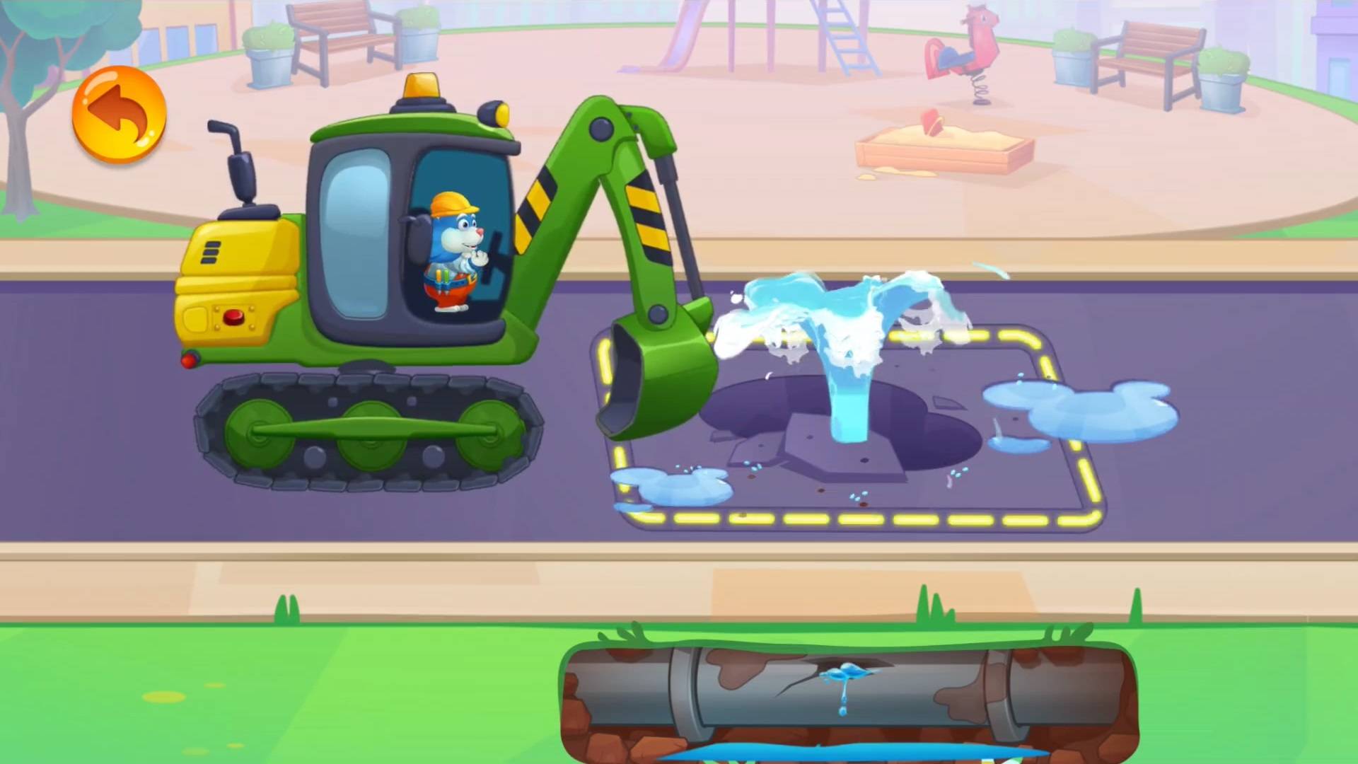 Кот Пломбир работает на экскаваторе | Мультфильм Транспорт для детей смотреть онлайн