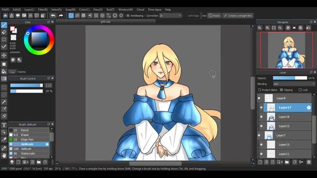 [SPEEDPAINT] MEDIBANG PAINT PRO // ILLUSTRATION // BLUE PRINCESS смотреть онлайн
