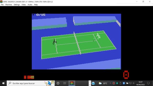 International 3D Tennis - Commodore 64 - CSFEC Emulator - Test Windows 10 смотреть онлайн
