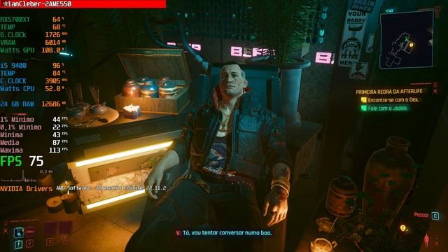 Cyberpunk 2077, teste EGPU RX5700XT Notebook 2AME550 смотреть онлайн