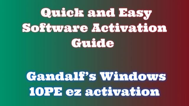 Gandalf’s Windows 10PE Setup: Quick and Easy Installation Steps смотреть онлайн