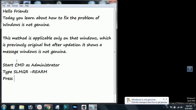 How to fix this window is not genuine and black desktop background 100% Working смотреть онлайн