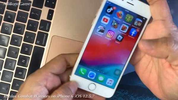 Game Test Roblox Combat Warriors on iPhone 6 iOS 12.5.7