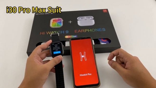 2023 Newest I30 pro max SUIT Smart watch with Earbuds 11 in 1 Set