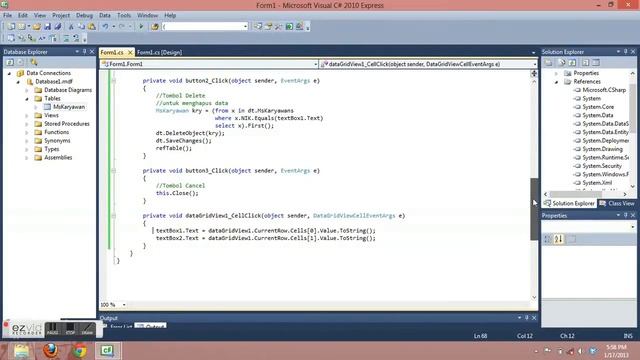 Cara Mengkoneksikan Database Ke Project Anda DI Visual Studio 2010 C# смотреть онлайн