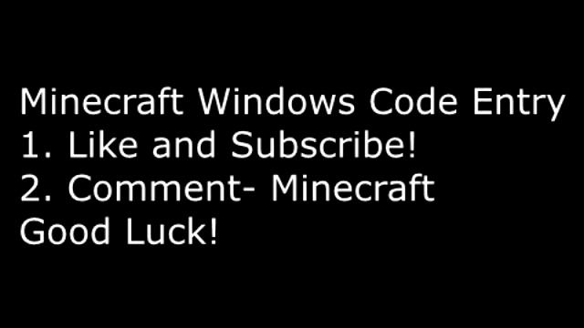 Minecraft Windows Code Entry смотреть онлайн