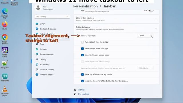 Windows 11 move taskbar to left смотреть онлайн
