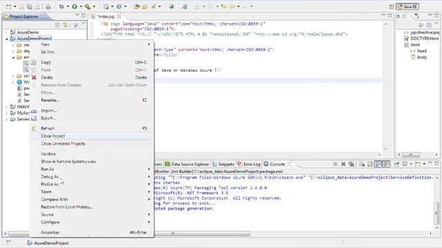Seamless deployment of Java applications on Windows Azure using Eclipse смотреть онлайн
